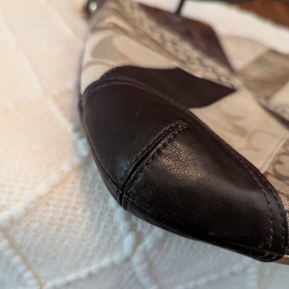 Coach Y2K Chevron Suede Patchwork bag F17706 - Picture 8 of 11